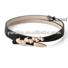 Newest Black Plain PU Belt With Beautiful Buckle For Woman